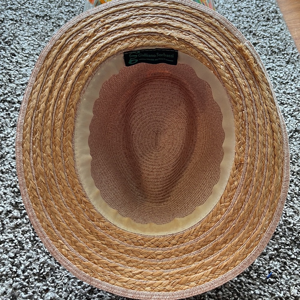 Galliano Sorbatti made in Italy straw hat - Picture 3 of 3